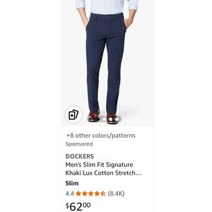 4pc Bundle Dockers Mens 29x30 Slim Fit Sign Khaki 2 Blue 2 Black work 360 School